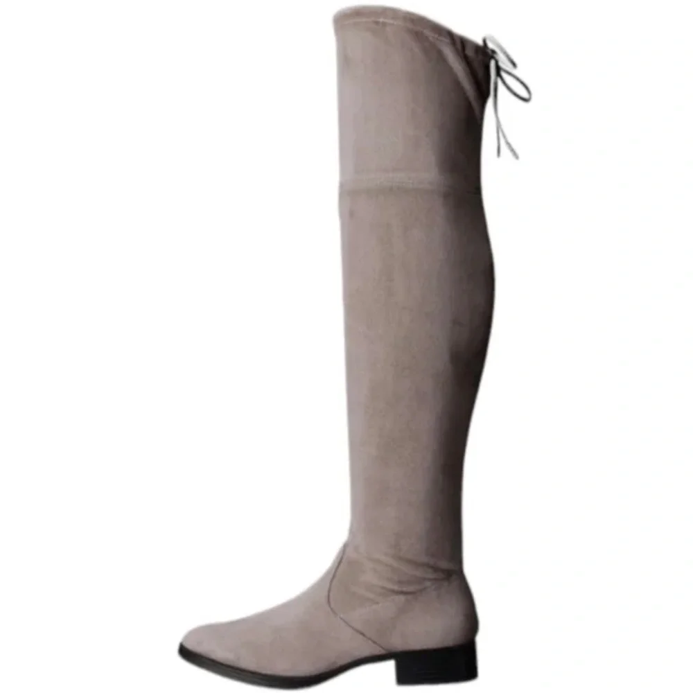 Circus by Sam Edelman Peyton Over the Knee Boots Block Heel Gray High Boots 7.5